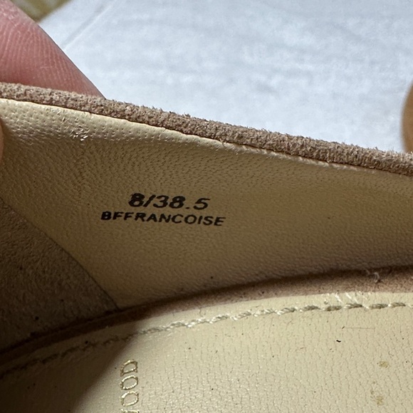 Brian Atwood Francoise Embellished Stiletto Pumps Tan Suede Leather size 8 - Picture 5 of 13